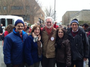 Late April in Ithaca (L to R): Wayne Merkelson ’73, Jane Cashman, Paul Cashman’73, Nancy Roistacher ’72, Eliot Greenwald ’73.