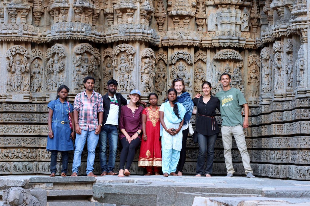 Rachel (third from right) with other Cornell students and local Indian participants in the Nilgiris Field Program.
