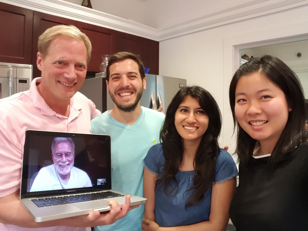 Slim By Design app project team: Prof. Brian Wansink, Luis Fernando Plaz, Saloni Josji, and Yilu Sun (all MPS '17).